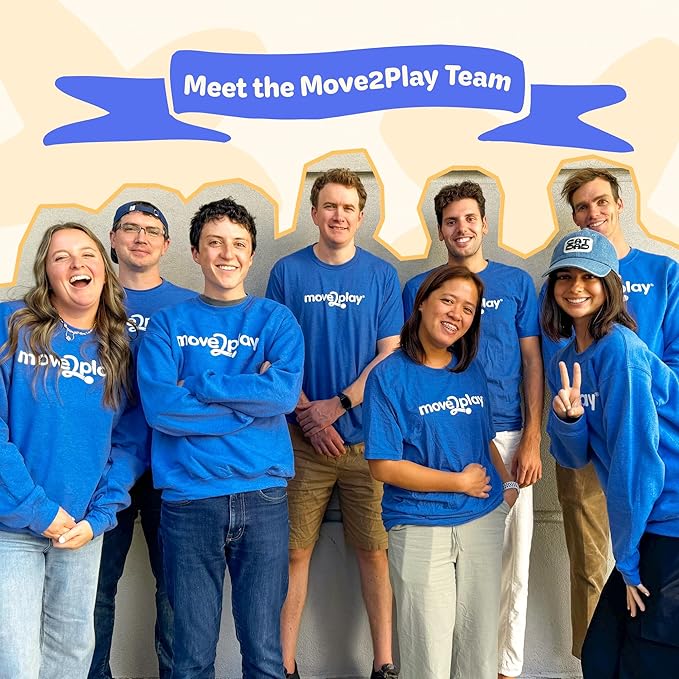 Move2Play, Giraffe Basketball Hoop & Soccer Goal Activity Center | 30+ Sounds & Lights | 1, 2, 3+ Year Old Gift & Birthday Present | 6, 12, 18, 24+ Month Toy For Baby, Toddler, Boys, & Girls