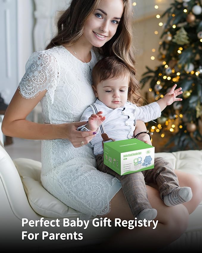 Silicone Baby Fruit Food Feeder (2 Pack) with Freezer Nibble Tray, Breastmilk Popsicle Molds for Baby Teething Relief, Feeder for Safe Infant Self Feeding, BPA Free, Dishwasher Safe (Yellow)