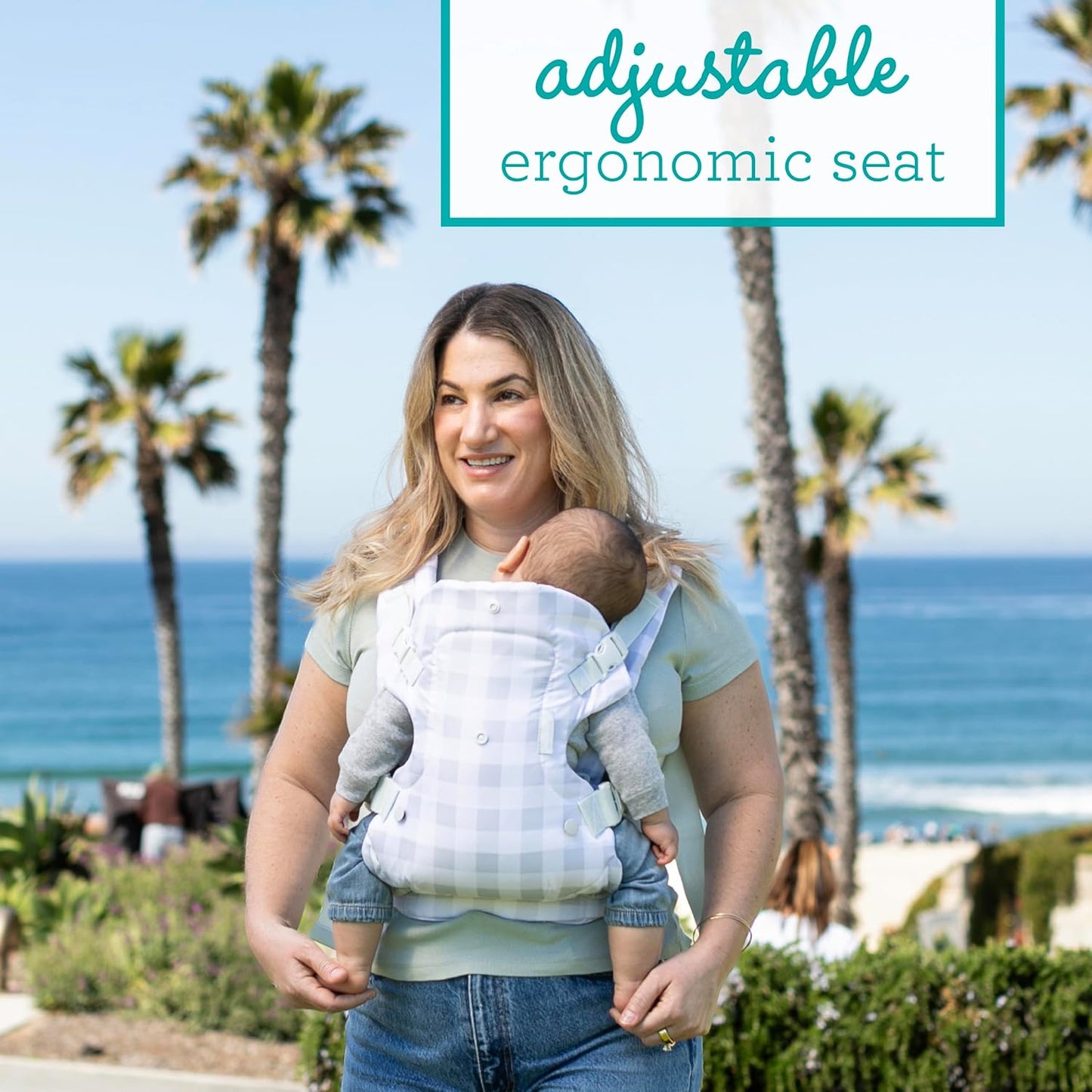 Infantino Flip Advanced 4-in-1 Baby Carrier - Ergonomic, Convertible, Face-in and Face-Out Front and Back Baby Carrier for Newborn to Toddler 8-32 lbs, Plaid