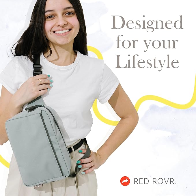 Red Rovr Everyday Joey Belt Bag | Organization & Zipper pockets |Adjustable Strap for All Ages (Sage)