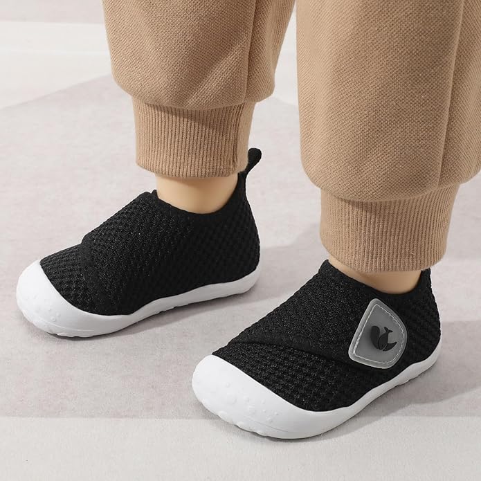 FEETCITY Baby First Walking Shoes Wide Baby Shoes Infant Sneakers Newborn Crib Shoe Barefoot Lightweight Slip On Shoe