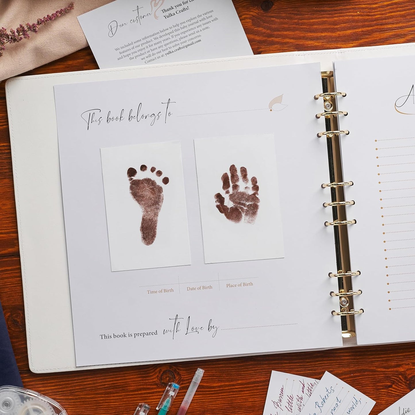 Keepsake Baby Memory Book Girl Boy – Timeless Leather-Bound Baby Milestone Book – Baby Book Keepsake Record First 5 Years – Gender Neutral Baby Scrapbook Album Baby Album Journal Registry Search Gift