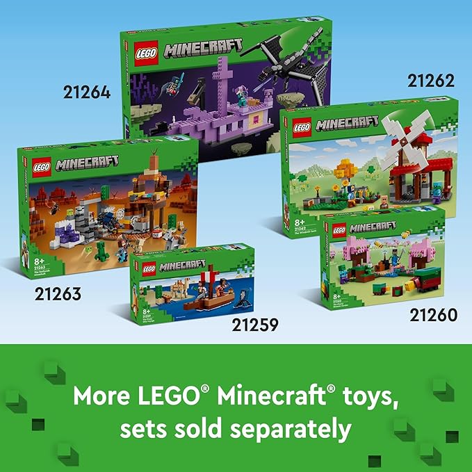 LEGO Minecraft The Wolf Stronghold Fortress Playset, Video Game Toy for Boys and Girls, Action Packed Castle Building Set with Minecraft Minifigures, Minecraft Toy Gift for Kids Ages 8 and Up, 21261