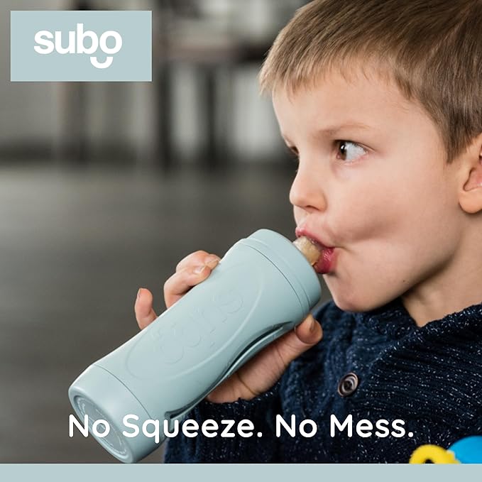 Subo Baby Food Bottle | No Mess Squeeze-Free Toddler Feeder | Feeding Bottle to Replace Resuable Pouches | (Duck Egg Blue)