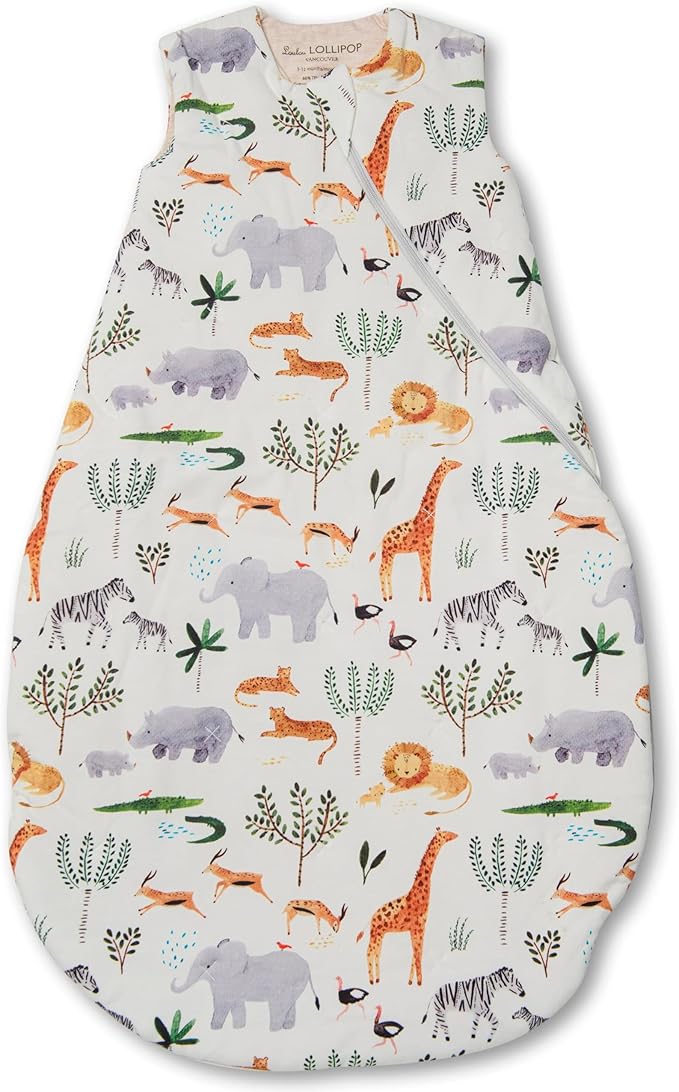 Loulou Lollipop Tencel Lyocell Wearable Baby Blanket Sleeping Bag, Unisex Infant Toddler, 1.0 TOG, 2-Way Zipper Sleepsack