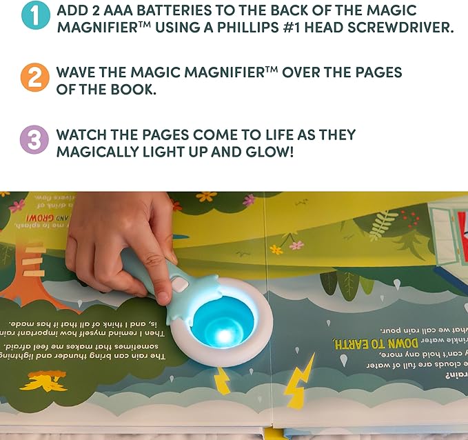 Glo Pals Alex Bath & Bedtime Bundle - Light Up Bath Toy with 1 Interactive Book, 2 Light Cubes & 1 Magic Magnifier - Toddler Bath Toys Set with Storybook Character - Educational Kids Bath Time Fun