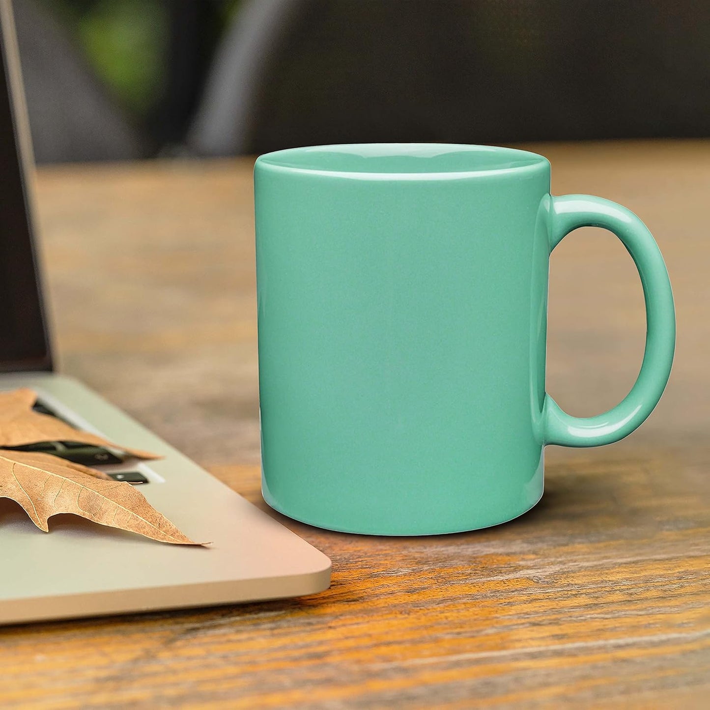 DISCOUNT PROMOS Ceramic Coffee Mugs 11 oz. Set of 10, Bulk Pack - Coffee cup set, Iced coffee cup, Gaming mug - Teal