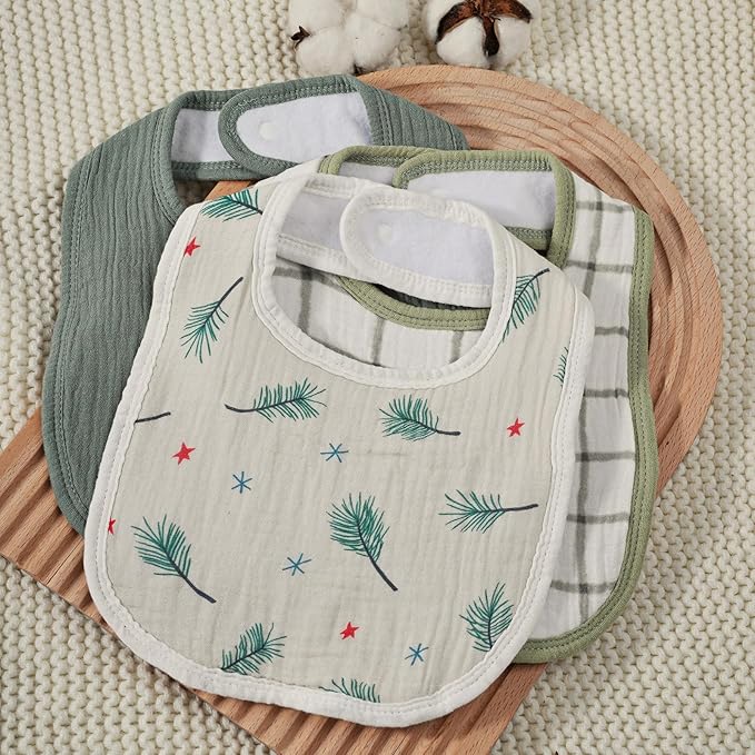 GLLQUEN BABY Muslin Drool Bibs for Boys Girls 8 Pack, Adjustable Baby Bibs for Drooling and Teething, Soft Cotton Baby Bandana Bib for Newborn Feeding Essentials (Cars)