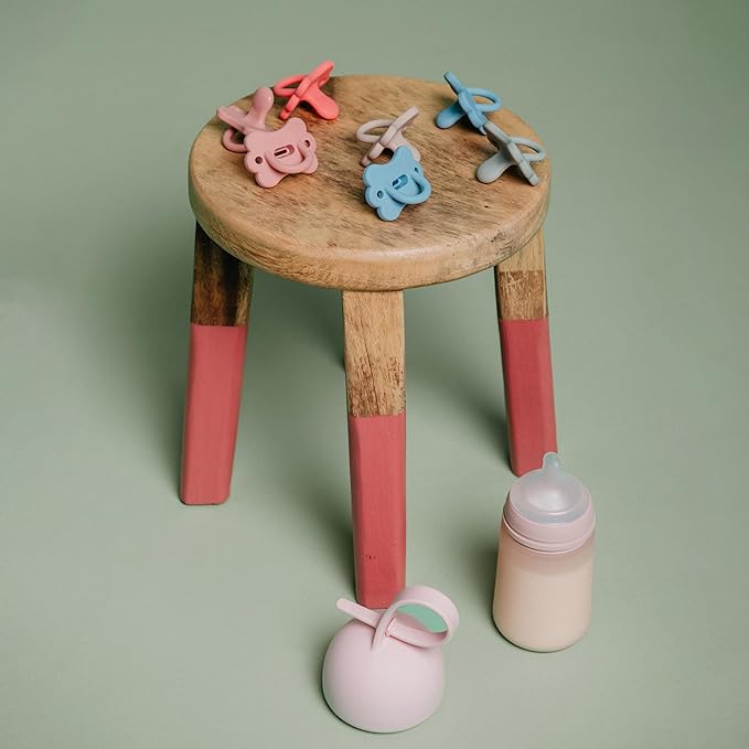 Color Essence SX PRO Silicone Baby Pacifier 1Pk, Made with 100% Soft Silicone, Baby Essentials Perfect for Breastfeeding Babies, Designed in Spain, 0-6 Mths, Blue