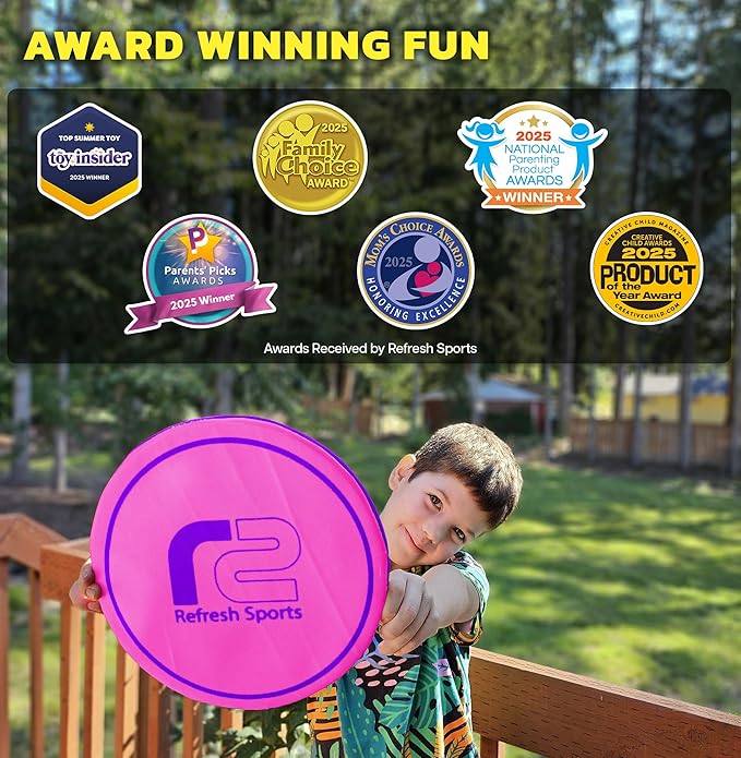 Soft Flying Disc for Kids - Best Girl Toys Age 4 & Up - Engaging Toy for 7 Year Old Girl Birthday Gifts - Stocking Stuffers for Girls All Ages - Fun Sports Toy & Party Favors & Outdoor Toys Age 6-8