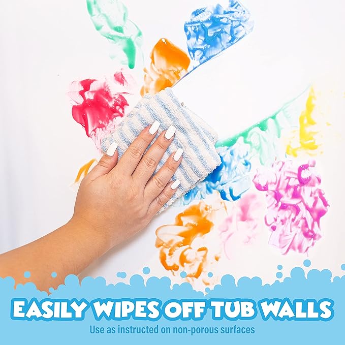 Tub Works® Bath Paint Soap Bath Toy, Neon 6 Pack | Non-Toxic | Washable Bathtub Paint for Finger Painting on Tub Walls | Ideal Toddler Bath Toys for Creative Play | Easy to Clean, Fun Paint Soap