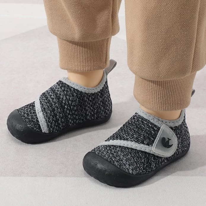 FEETCITY Baby First Walking Shoes Wide Baby Shoes Infant Sneakers Newborn Crib Shoe Barefoot Lightweight Slip On Shoe