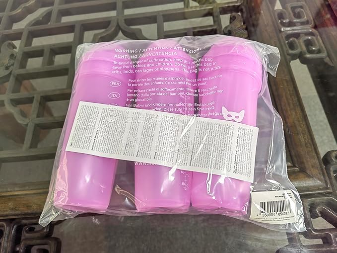 Herobility Double Anti-Colic Baby Bottles – 12 fl oz/340ml – 3-Pack – Purple