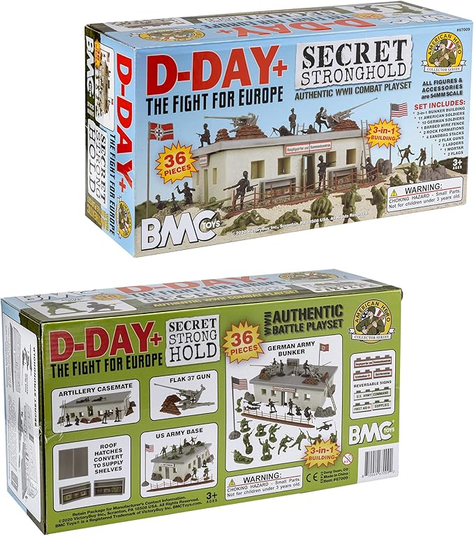 BMC WW2 Secret Stronghold - 36pc Plastic Army Men German Bunker Playset
