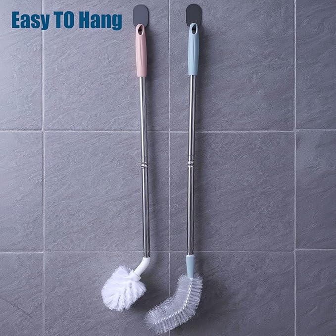 2-Pack Extra Long Bottle Brush, Nylon Bristles, Bendable Brush Head, Stainless Steel Handle, Cleaning Brush for 1-5 Gallon Water Bottles, Jugs, Buckets and Kettles