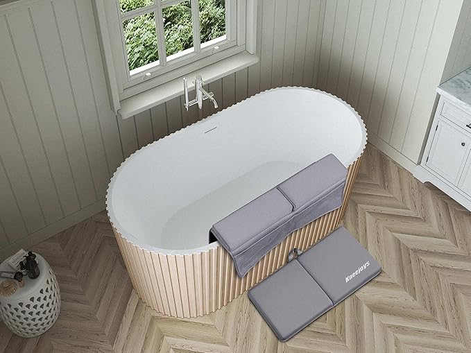 Bath Kneeler and Elbow Rest Pad Bath Kneeler Baby Bath Mat Kneeling Pad Bath Toy Organizer for Tub Kneeling Pad for Bathing Baby Memory Foam