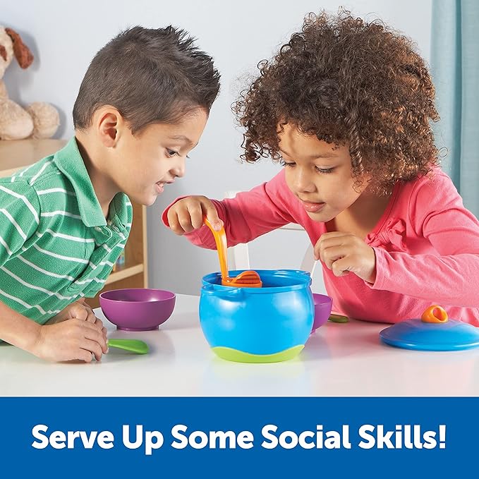 Learning Resources New Sprouts Soup's On! 23 Pieces, Ages 2+ Toddler Learning Toys, Pretend Play Food Set, Kitchen Toys for Kids