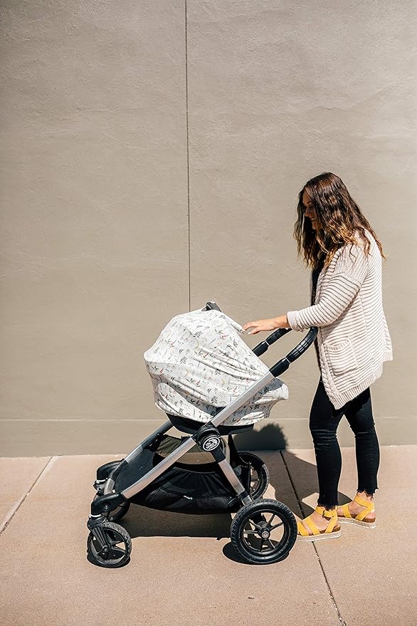 Copper Pearl Multi-Use Cover: Car Seat Covers, Nursing Cover, and Stroller Cover for Sun - Stretchy Fabric, All-Season Use, Stylish Designs, Easy Access for Moms - Aspen