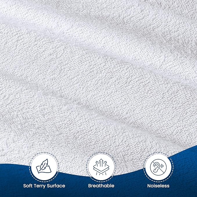 Utopia Bedding Waterproof Mattress Protector Full XL Size 2 Pack, 200 GSM Breathable Terry Mattress Cover, Fitted Style with Stretchable Pockets (White)