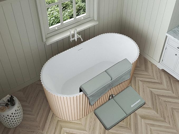 Bath Kneeler and Elbow Rest Pad Bath Kneeler Baby Bath Mat Kneeling Pad Bath Toy Organizer for Tub Kneeling Pad for Bathing Baby Memory Foam