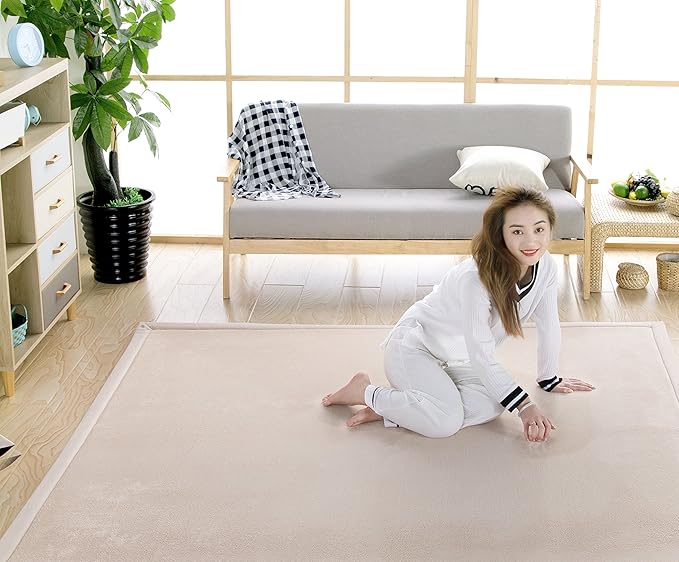 V-mix Children's Play Mat - Handmade Weaving Plush Foam Rug for Baby, Toddler & Children's Play Blanket, Yoga & Exercise Mat - Cushy, Soft & Thick Hypoallergenic, Non-Toxic, Reversible