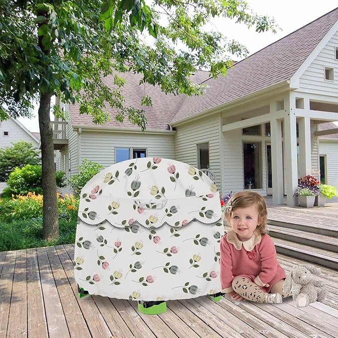 Kids Water Table Cover Fit Little Tikes Fish 'n Splash Water Table, Waterproof Dust Proof Outdoor Toys -Cover only,34"Dx20"H (Flowers)