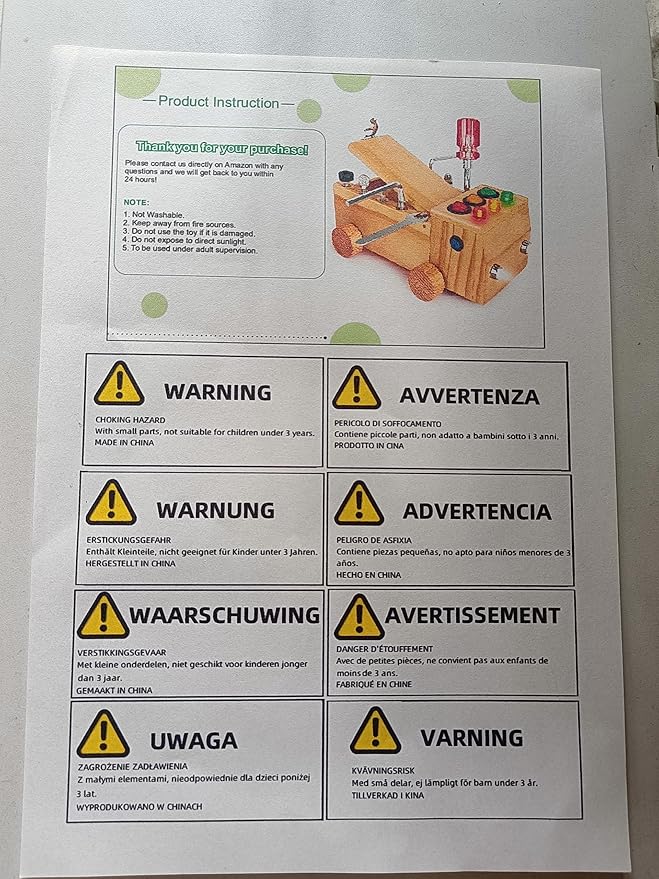 Busy Board,Montessori Screwdriver Board Set for 2-6 Years Old,Montessori Busy Board with LED Light,Wooden Sensory Toys for Boys & Girls,Christmas & Birthday Gift