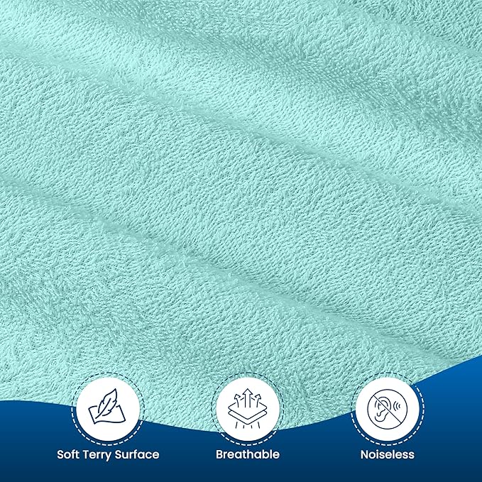 Utopia Bedding Waterproof Mattress Protector Full Size, Premium Terry Mattress Cover 200 GSM, Breathable, Fitted Style with Stretchable Pockets (Spa Blue)