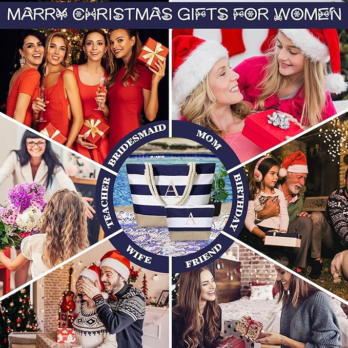 YOOLIFE Beach Bags for Women - Travel Canvas Beach Tote, Pool Waterproof Bag, Travel Essentials, Gifts for Women Birthday