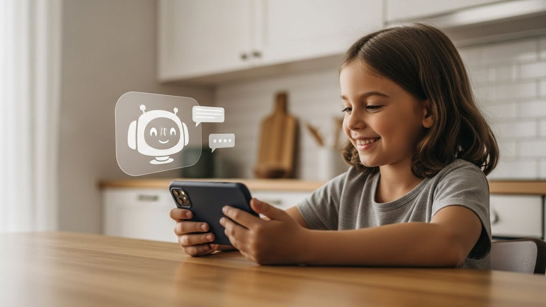 Child using AI at home