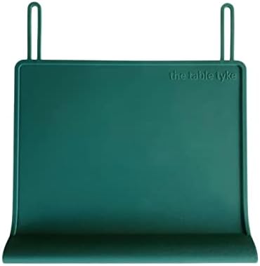 The Table Tyke Silicone Placemats for Toddlers with Patented Edge Bumper | Kids Placemats Non Slip Travel Ready | Baby Placemat BPA Free for Restaurant Dining Table | Hunter Green