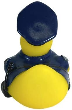3" Police Rubber Duck [Sealed Hole, Floats Upright] - Baby Safe Bathtub Bathing Toy