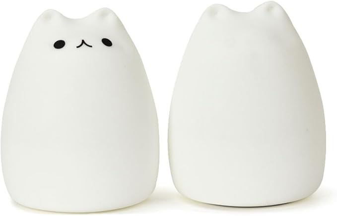 Celebrity Cat USB Rechargeable Silicone 7-Color Changing LED Night Light for Kids & Baby, Nursery & Bedroom Nightlights, Christmas Gifts