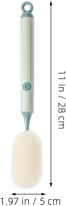 Amosfun 4Pcs Long Handle Cup Cleaning Brush Sponge Brush for Bottles Wine Glasses and Tumblers Safe Lightweight Household Cleaning Tool