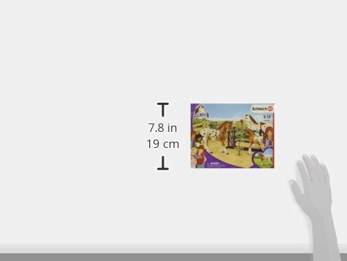 Schleich Horse Club, Horse Toys for Girls and Boys, Lisa's Tournament Training Horse Set with Appaloosa Horse Toys, 11 Pieces, Ages 5+