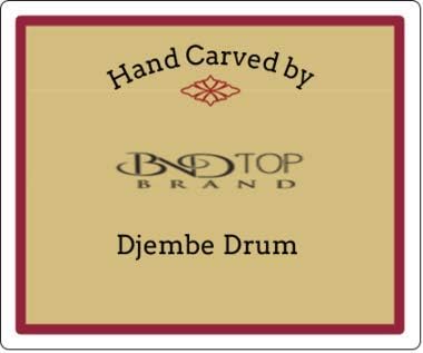 Drum Djembe is a Rope goat skin Covered Goblet African Drum Played by Hands West Africa style jembe for drums circle and more (6x12 carved) Designed in the USA