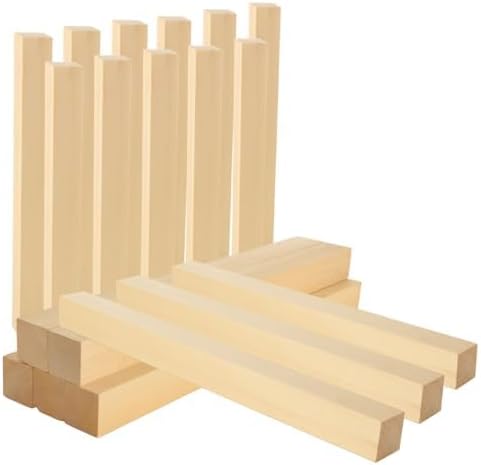20 Pack Unfinished Basswood Carving Blocks, 12x1x1 Inch Unfinished Bass Wood Blocks for Crafts, Whittling Wood Carving Blocks for Home, Crafts, Class, Arts, Christmas DIY Supplies