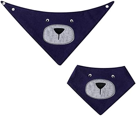 JN&LULU 3 Pack Newborn Baby Bibs Bandana Drool Bibs for Drooling Cotton Baby Gifts