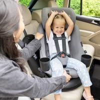 Joie Chili Spin 360 2-in-1 Rotating Convertible Car Seat with a 360 Spin and Easy Installation - Lower Anchor Attachment or Vehicle Belt Installation (Thunder)