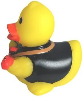 3" Rock n' Roll Rubber Duck [Sealed Hole, Floats Upright] - Baby Safe Bathtub Bathing Toy