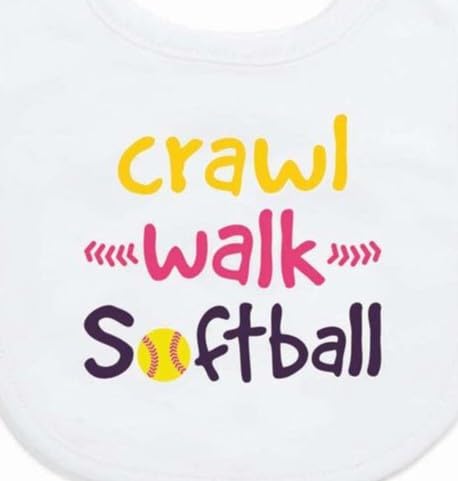 ChalkTalkSPORTS Softball Baby & Infant Bibs | Soft Microfiber Softball Baby Bibs