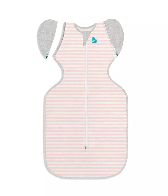 Love to Dream Swaddle Up Transition Swaddle, Patented Zip-Off Wings, Gently Help Baby Transition from Being Swaddled to Arms Free When Showing Signs of Rolling, 1.0 TOG, 19-24 lbs, Pink