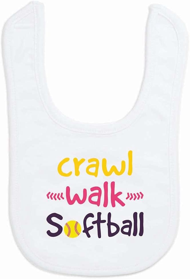ChalkTalkSPORTS Softball Baby & Infant Bibs | Soft Microfiber Softball Baby Bibs