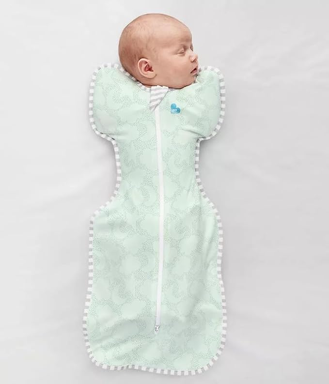 Love to Dream Organic Cotton Swaddle, Baby Sleep Sack, Swaddle Up Self-Soothing Swaddles for Newborns, Get Longer Sleeps, Snug Fit Helps Calm Startle Reflex, 1.0 TOG Sleep Sack, Mint Celestial Dot