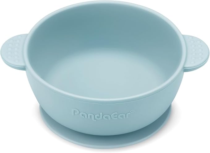 PandaEar 3 Pack Suction Bowls for Baby Toddlers 6-12 months, Silicone Baby Bowls with Suction for Food Feeding, BPA Free Toddler Bowls, Microwave and Dishwasher Safe
