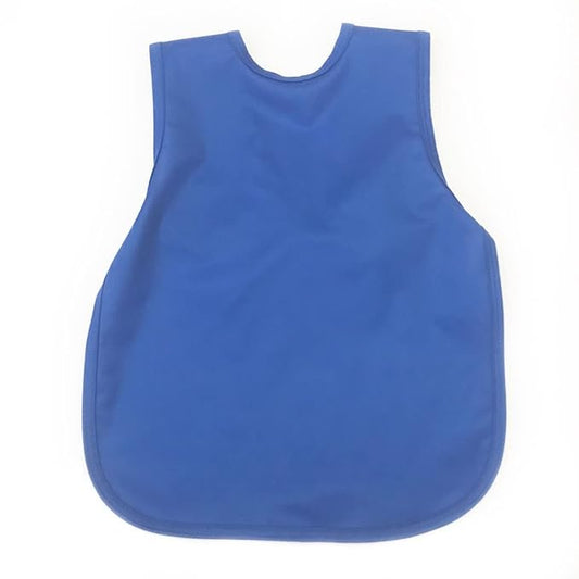 BapronBaby Minimalist Royal Blue Bapron - No Neck Tie Safer Bib for Baby & Toddler - Soft Waterproof Stain Resistant - Machine Washable - Sz Baby/Toddler 6m-3T