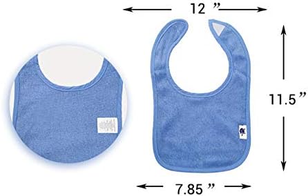 SPINFOX Waterproof Baby Bibs for Girls, Boy, Unisex Drool Bib Cotton Solid Knit Infant Feeding Bibs