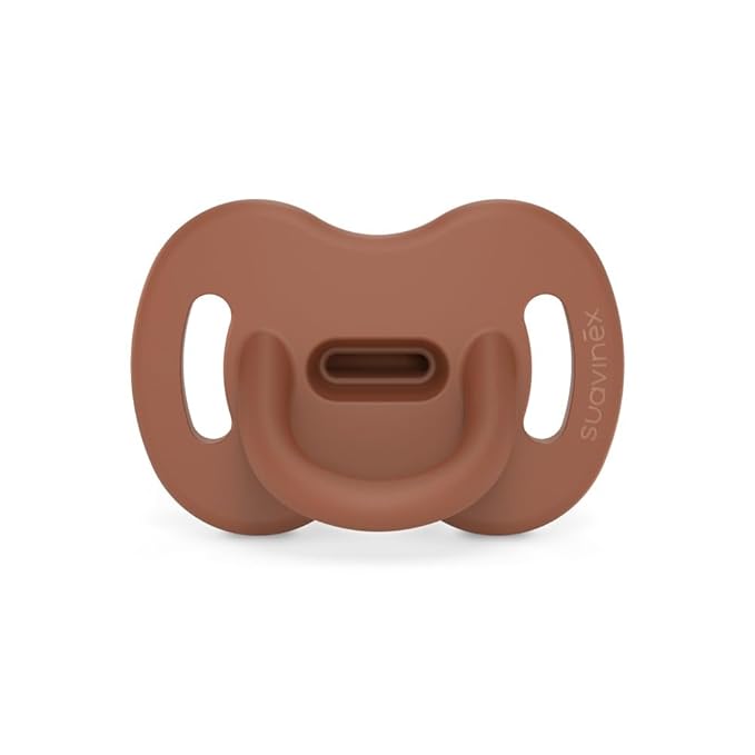 Color Essence SX PRO Silicone Baby Pacifier 1Pk, Made with 100% Soft Silicone, Baby Essentials Perfect for Breastfeeding Babies, Designed in Spain, 6-18 Mths, Sunset Orange