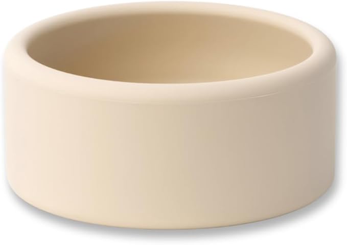 APLAINR Solid Bowl, Silicone Bowl for Baby, Toddler & Kids, 9 fl oz, Non Slip, Heavy Base, Deep, Microwave & Dishwasher Safe, No BPA, Cereal, Soup, Snack Dishes & Dinnerware, Oat Cream