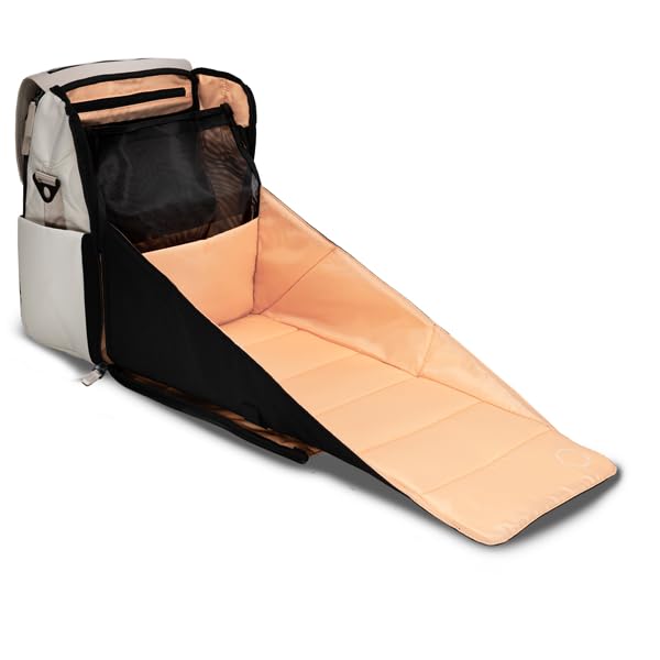 PAPERCLIP Diaper Bag Backpack with Patented Changing Station - Unisex Baby Bag for Travel - Large Eco-Friendly Diaper Bags for Mom and Dad (Mushroom)